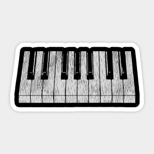 Piano Keys Vintage Sticker